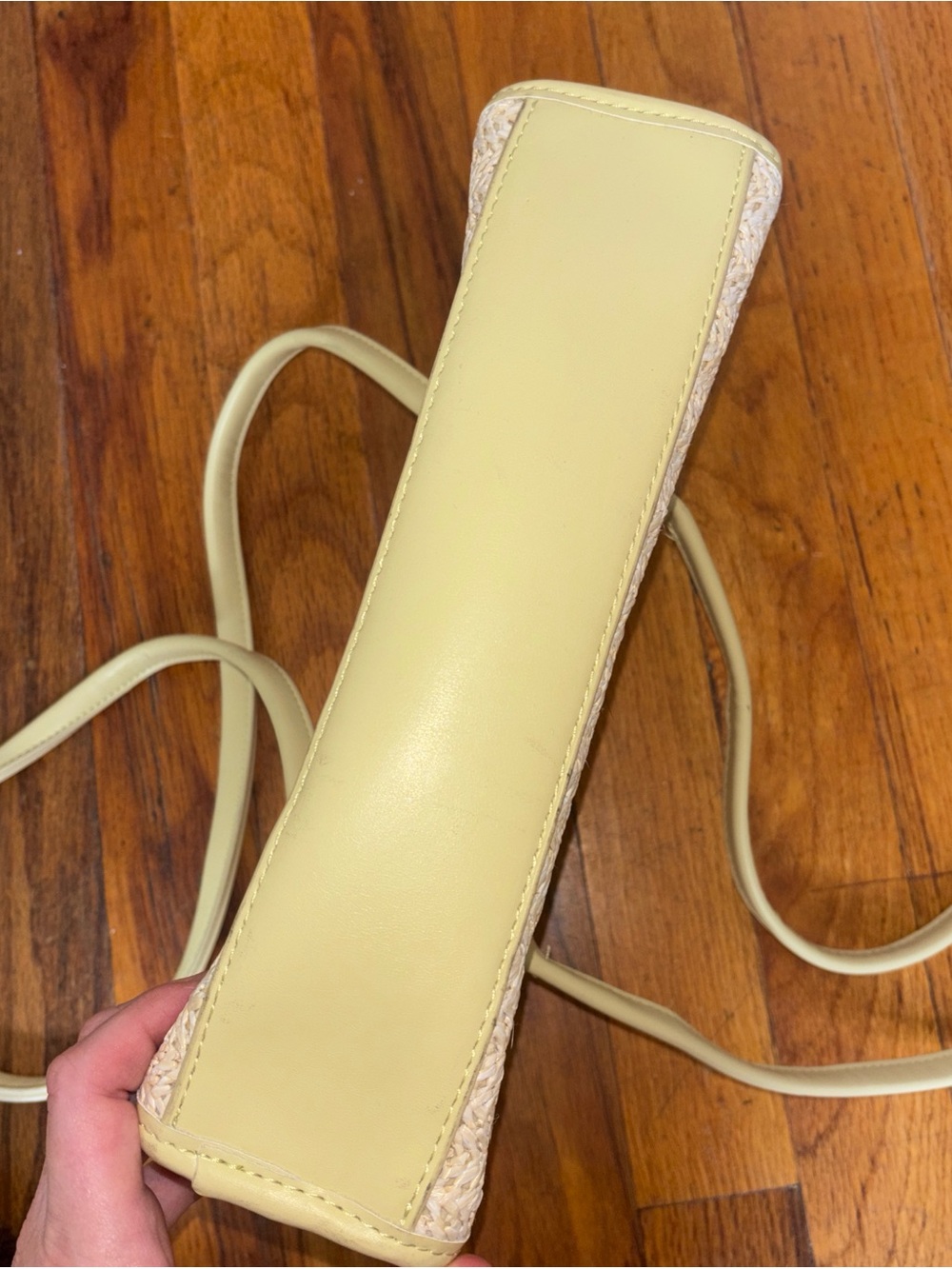Cream & Yellow Woven Handbag - Picture 4 of 7